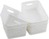 Farmoon 6 Packs White Plastic Organizing Basket - Small Pantry Storage Baskets