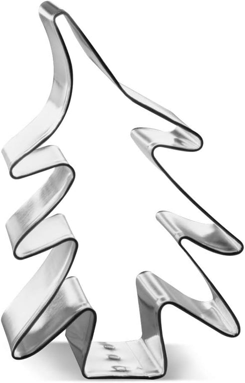 Foose Pine Tree Cookie Cutter 3.5 Inch, Tin Plated Steel Cookie Mold