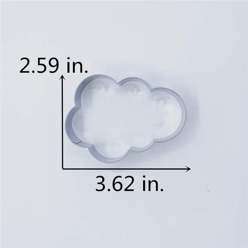 LILIAO Cloud Cookie Cutter, 3.6 x 2.6 inches, Stainless Steel