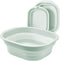 2 Pack Collapsible Wash Basin Set, Foldable Dish Tub, Small Medium Portable