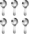 6PCS Stainless Steel Dessert Tasting Spoons, Short Handle Thickened Small Round Spoon for Home Kitchen Restaurant