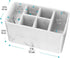 zccz Toothbrush and Toothpaste Holder, Multifunctional Countertop Organizer with 6 Slots for Bathroom Shower Vanity
