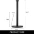 Paper Towel Holder, Stainless Steel Countertop Dispenser for Kitchen and Dining Room - Black
