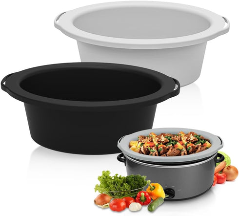 ChefAid Slow Cooker Liners, 100% Silicone Reusable Insert for 6-8 Quart Oval or Round Slow Cookers, Food Safe