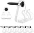 50 Pack Outdoor Lighting Clips, Clear Plastic Wall Mount Hooks for Hanging