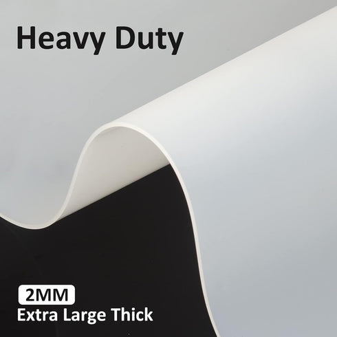 Silicone Mats for Kitchen Counter, Extra Large Heat Resistant Countertop Protector Liners, 24" x 16" x 2 mm, Translucent