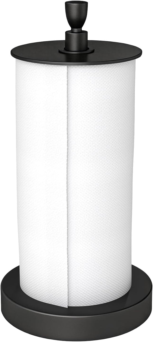 YUMORE Paper Towel Holder Countertop Heavy Weighted Base Non-Slip, One-Hand Tear, Stainless