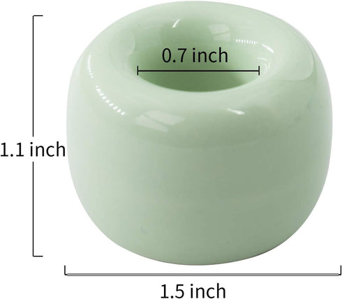 Airmoon Mini Ceramics Handmade Couple Toothbrush Holder Stand for Bathroom Vanity, Pack of 2