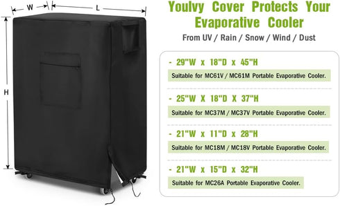 Evaporative Cooler Cover for Hessaire MC37M/MC37V 3100 CFM, Waterproof Swamp Cooler Cover for Outdoor Air Conditioner