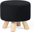 Asense Small Round Ottoman Foot Rest Stool Fabric Padded Seat Footstool Ottoman