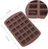Webake Mini Brownie Pan, Square Silicone Baking Mold for Keto Fat Bomb, Chocolate
