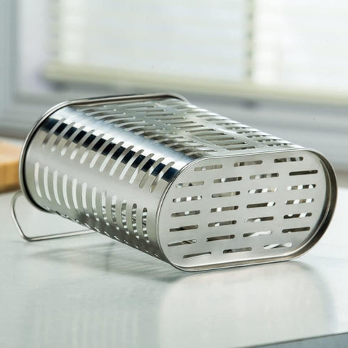 kaileyouxiangongsi Stainless Steel Hanging 2 Compartments Mesh Utensil Drying Rack, Chopsticks, Spoon, Fork, Knife