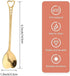 10-Piece Heart-Shaped Stainless Steel Dessert Spoon Set for Home, Restaurant, Cafe, and Bar - Elegant Design, Multi-Functional Usage, and Durable Quality Gold