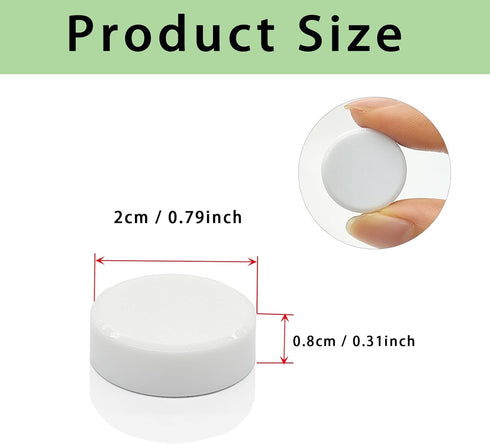 Fridge Magnets, 80Pcs White Strong Decorative Magnets, Heavy Duty Round Magnets for Office Kitchen Locker
