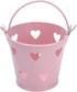 Tinplate Metal Bucket with Handle, 12pcs Mini Hollow Love Candy and Snack Storage Tin Bucket for Gardening Crafts, Home