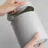 2 Liter Mini Desktop Trash Can with Swing Lid, Tiny Garbage Can Trash Bin (Grey)