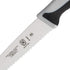 Mercer Culinary M19903 3-Pack Slim Serrated Paring Knives, Black Handle, 3-Inch