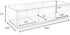 Isaac Jacobs Clear Acrylic 3 Section Organizer - Three Compartment Drawer Tray for Office & More
