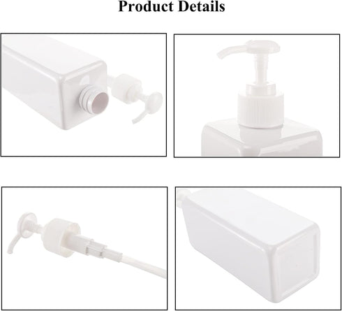 Okllen 12 Pack 16 Oz Plastic Pump Bottles, Empty Refillable Liquid Soap Dispenser for Shampoo, Lotion, Cleaning