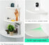 7inch Set 2 White Corner Shelf, Wall Mount Natural Oak Wood Floating Corner Wall Shelf Round End Small Corner