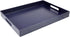 Counter, 11.8*15.7*1.6 Navy Blue Serving Tray for Coffee Table, Rectangular Plastic Decorative Tray with Handles