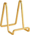 Plate Holder Easel Display Stand - 4.5 Inch Gold Iron Metal Stands for Displaying Pictures, Books, and Decorative Plates