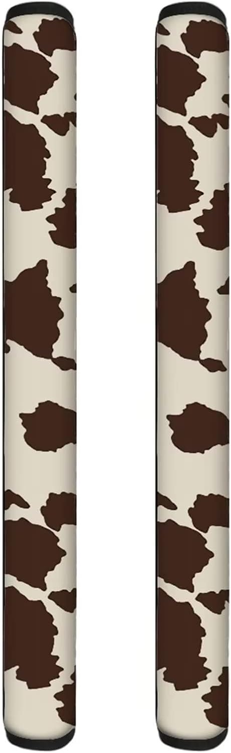 Brown Cow Print Refrigerator Door Handle Cover Kitchen Appliance Decor Handles Antiskid Protector Gloves for Fridge Oven Keep Off Fingerprints,Oil Stain, 2 Pieces by Suhoaziia