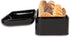 Culinary Couture Extra Large Black Bread Box - Holds 2 Loaves, 16.5" x 9" x 6.5", Stainless Steel Vintage