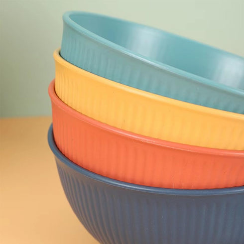 4 Pack Unbreakable 24 oz Cereal Bowls - Reusable Wheat Straw Fiber Lightweight, Dishwasher & Microwave Safe