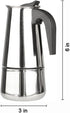 2 Cup/100ml Stainless Steel Moka Espresso Latte Pot, Stove Top Coffee Maker