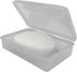 Travel Soap Box with Lid - Clear White, Perfect for Traveling, Gym, or Storage, Made in The USA