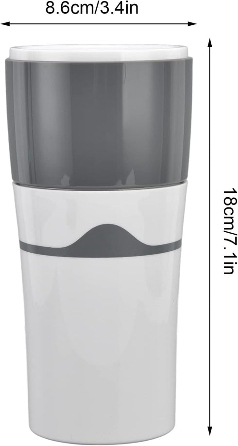 Portable Drip Coffee Maker, K Cup Coffee Machine for Travel and Camping, Grey and White