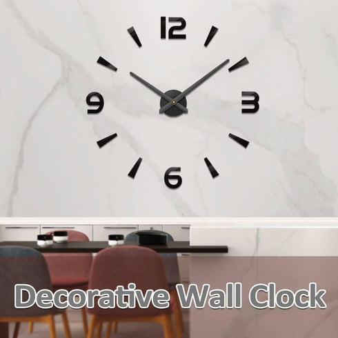 Mintime Large DIY Wall Clock, Battery Operated, Modern Decorative Clock for Living Room/Office