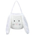 XinblueCo Plush Easter Bunny Basket with Long Ears, Personalized Egg Hunting Tote Bags for Easter Decorations