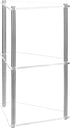 3 Counter MyGift Tier Corner Shelf for Desk, Triangle Shelf Storage Organizer Stand, Acrylic Corner Shelf Display