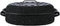 Granite Ware 15-Inch Covered Oval Roaster, 10 Lb Capacity, Enamel Steel Cookware, Dishwasher Safe, Speckled Black