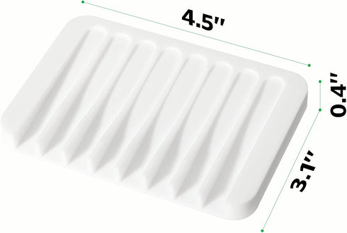 Urbanstrive Counter Soap Dish Shower Waterfall Soap Tray Holder for Bathroom, Kitchen, Top, Flexible Silicone, Keep