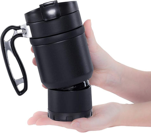 4.0 16 fl.oz BruTrek by Planetary Design Double Shot Travel Coffee French Press, Insulated Stainless Steel Mug