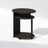 3-Tier Closet, Furinno TIDUR Night Stand, Oval Nightstand with Round Edge Tabletop, Open Shelf Bedside Table, End