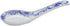 5-inch Porcelain Chinese Knot Blue Floral Soup Spoons Set of 4