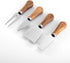 Cheese Knives Set with Wooden Handle, Mini Steel Cheese Knife Set for Charcuterie and Serving