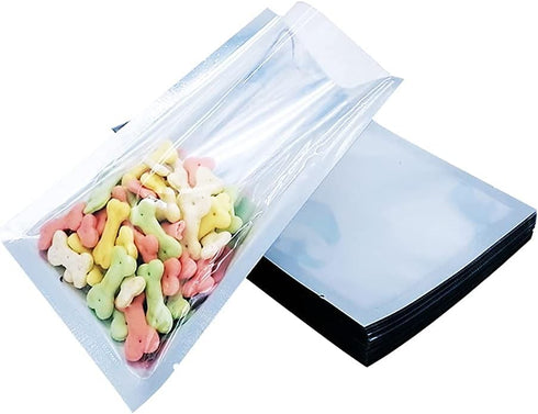 PABCK 200 Pack Clear Front Mylar Heat Seal Pouch - 2.4x3.5 inch (2x3.1 Inside Size) for Food Storage