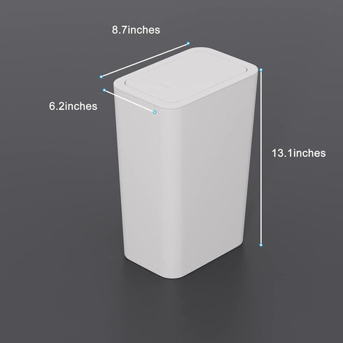 3 Pack 2.6 10L N. NETDOT Gallon / Bathroom Trash Can with Lid,Kitchen Garbage Can Small Trash Bin Waste Basket
