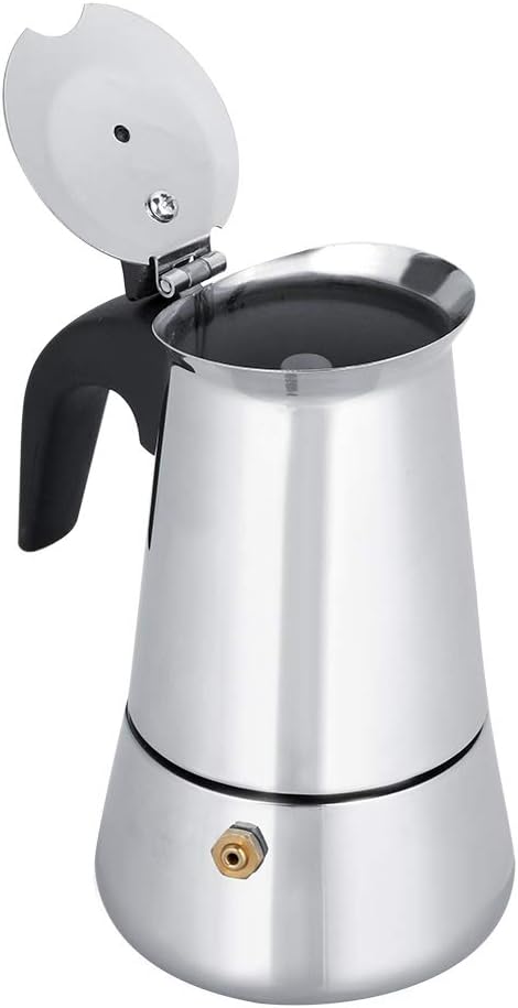 Haofy Portable Stainless Steel Coffee Pot Maker, Mocha Brewing Tool (100ml)