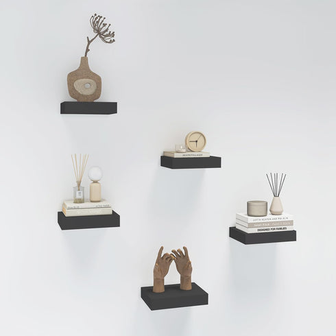 HAO Small Floating Shelf 6 inch Wall Mounted Mini Hanging Display Shelves