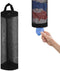 ZUFECY Grocery Bag Holder, Breathable Mesh Bags Dispenser Organizer Trash Bags, Black Hanging
