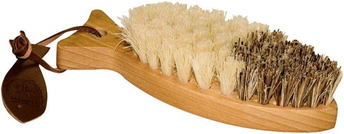 Redecker Vegetable Brush, Dual-Sided with Oiled Beechwood Handle, 6 Inches, Made in Germany