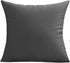 Outdoor Waterproof Throw Pillow Covers 18x18, Set of 2 Decorative Dark Gray Cushion Cases for Patio Furniture Decor