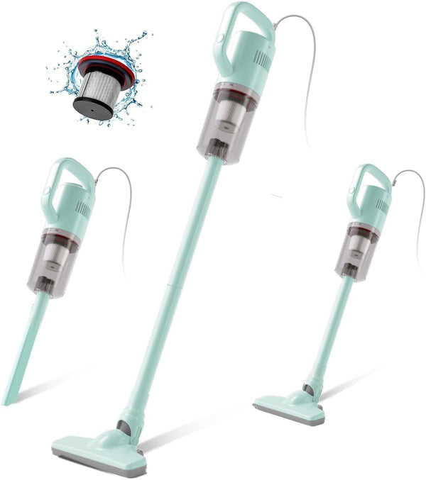Stick Vacuum Cleaner, Mini Electric Broom for Pet Hair and Hardwood Floor Cleaning, Corded with 13ft-Cord