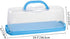2 Pack Plastic Loaf Cake Storage Container, Bread Keeper for Banana and Pumpkin Bread, Blue